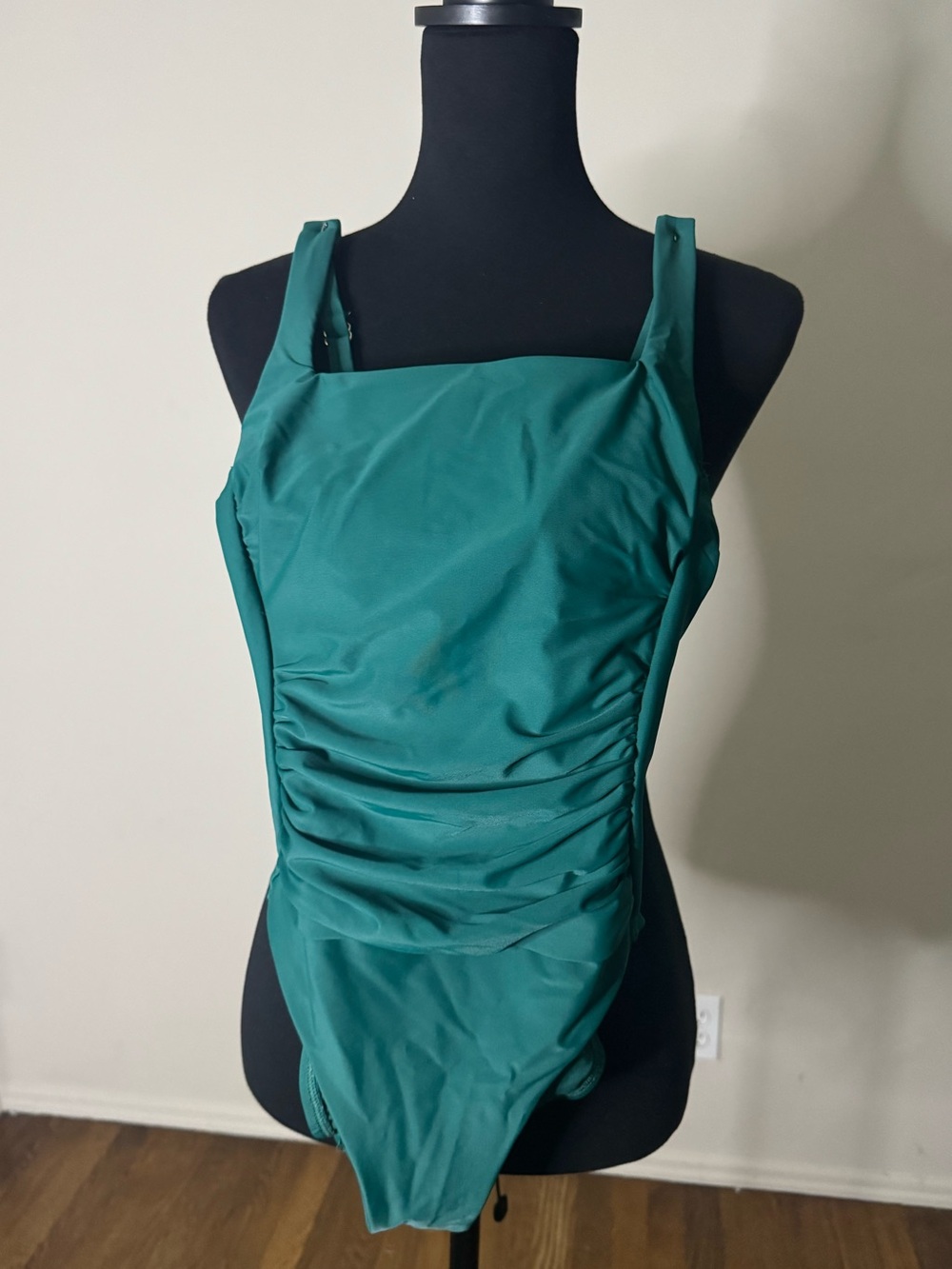 Shade & Shore Teal Ruched Swim One-Piece